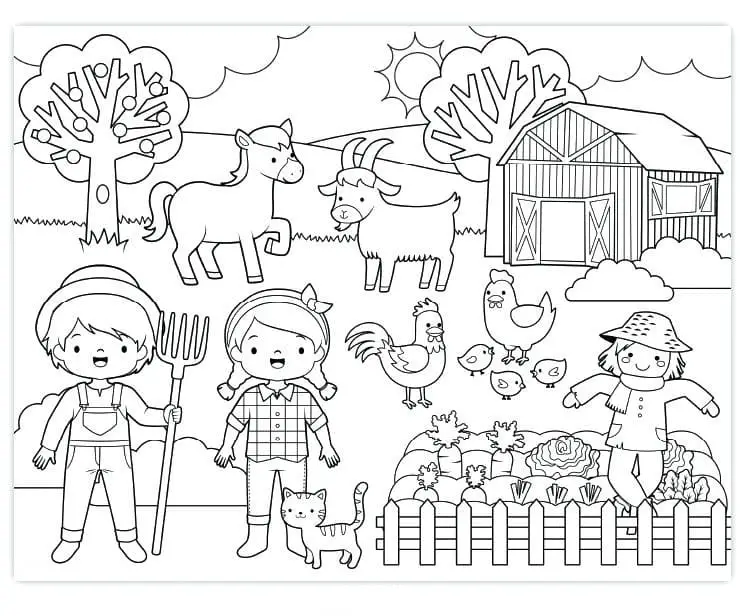 Fise de colorat cu Ferme de colorat p34