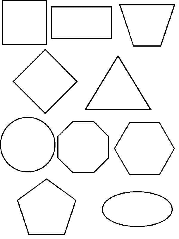 Fise de colorat cu Figuri Geometrice de colorat p19