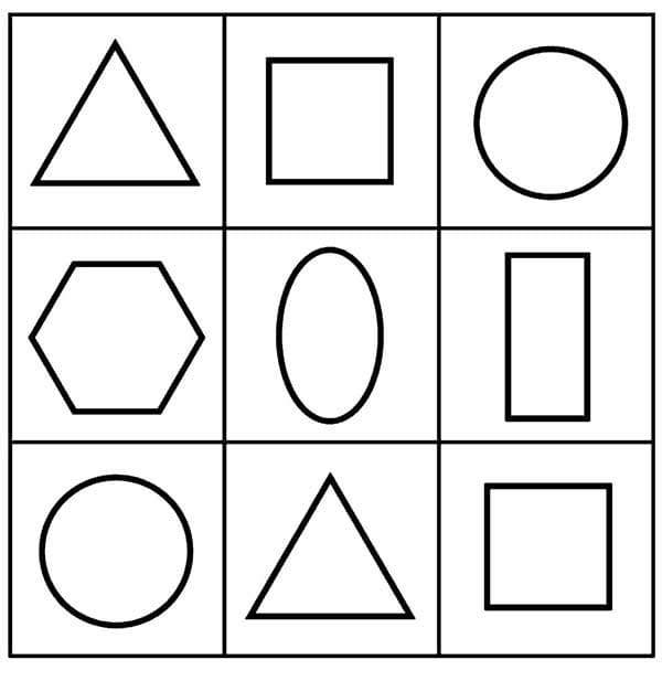 Fise de colorat cu Figuri Geometrice de colorat p20