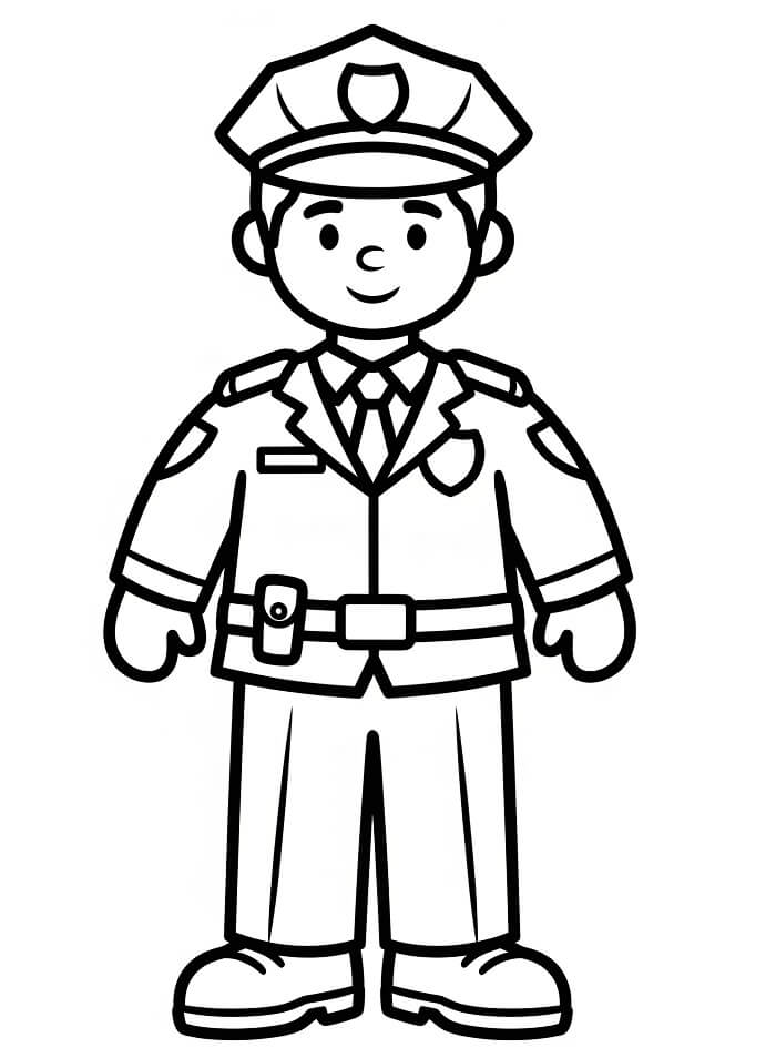 Fise de colorat cu Gratuite Politisti