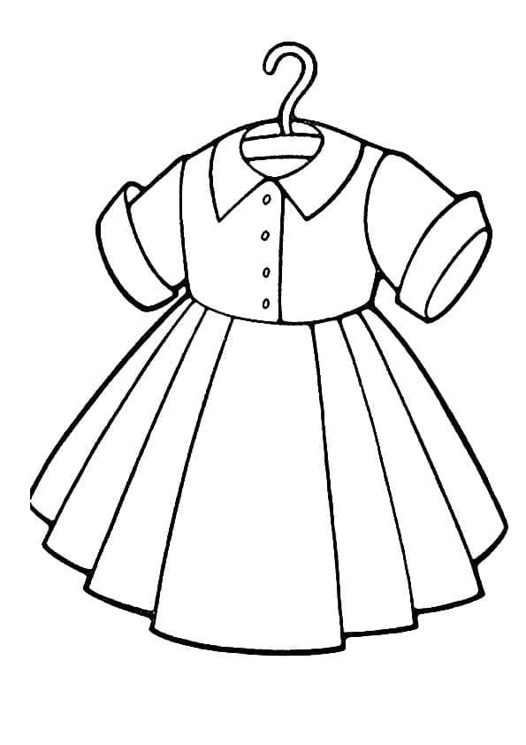 Fise de colorat cu Imprimabile Rochie