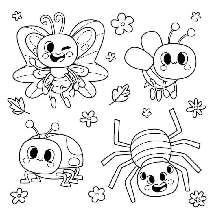 Fise de colorat cu Insecte de colorat p03