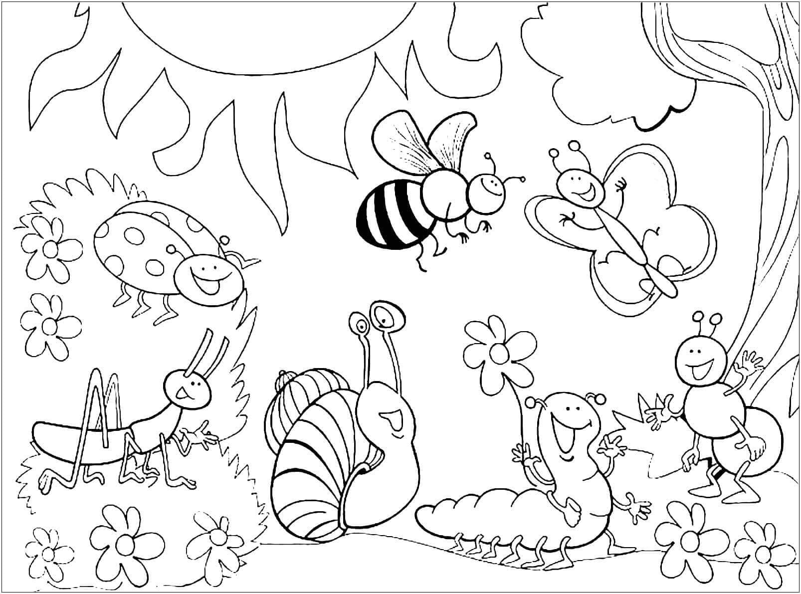 Fise de colorat cu Insecte de colorat p32