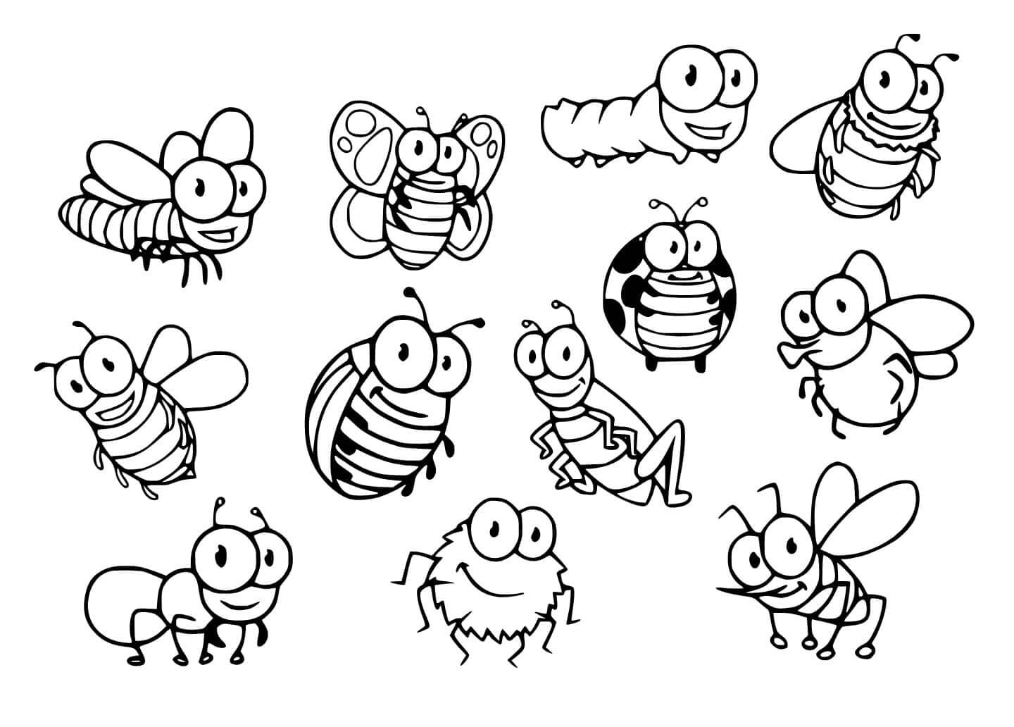 Fise de colorat cu Insecte de colorat p36
