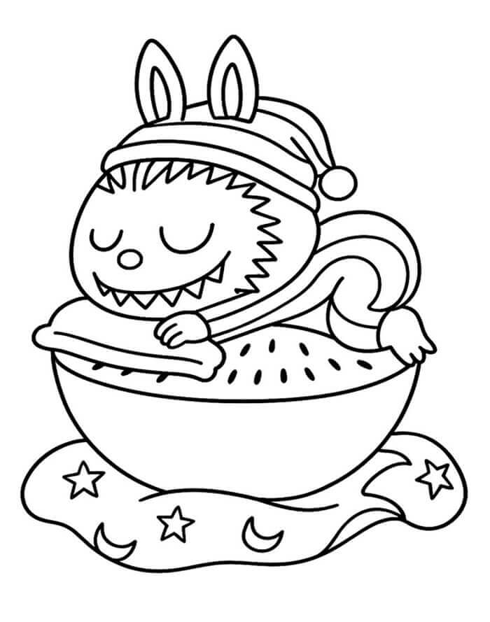 Fise de colorat cu Labubu de colorat p04