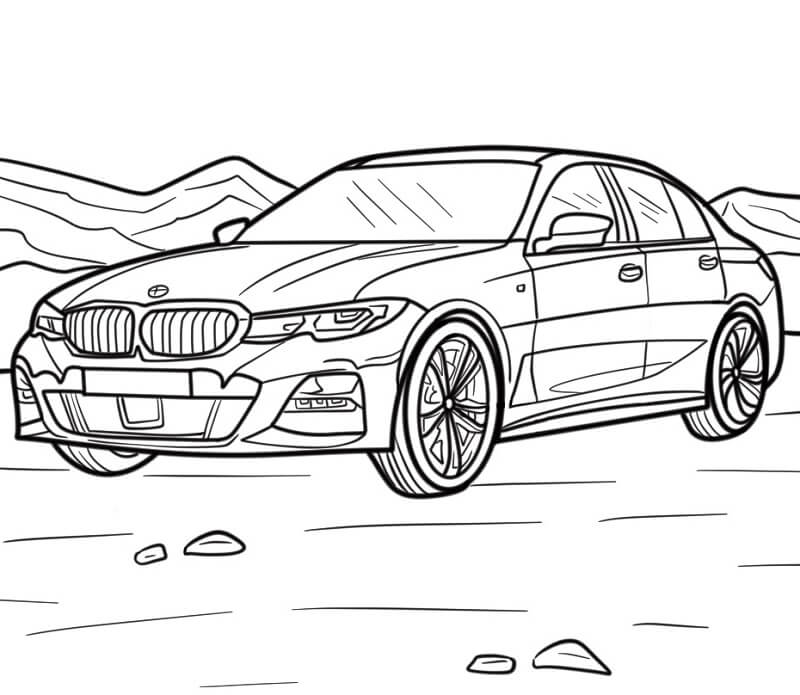 Fise de colorat cu Masini BMW de colorat p01