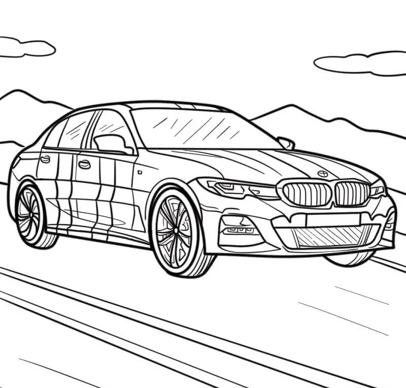 Fise de colorat cu Masini BMW de colorat p02