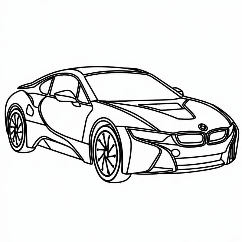 Fise de colorat cu Masini BMW de colorat p04