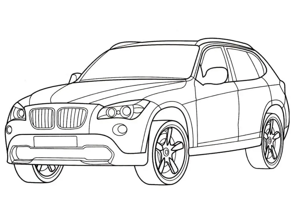 Fise de colorat cu Masini BMW de colorat p08