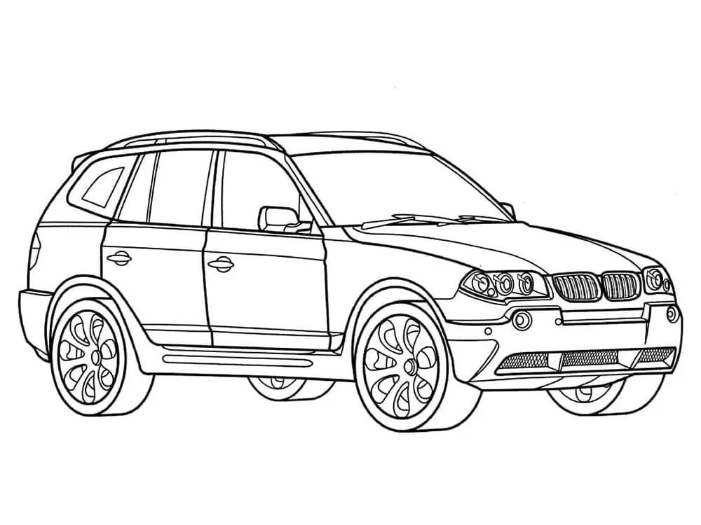 Fise de colorat cu Masini BMW de colorat p09