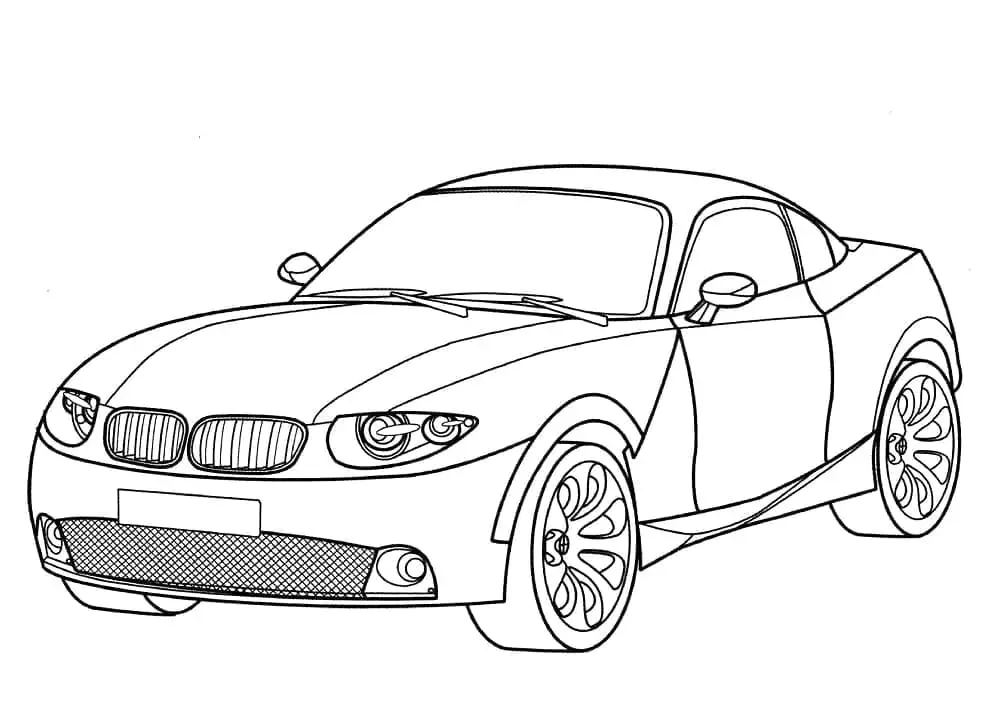 Fise de colorat cu Masini BMW de colorat p12