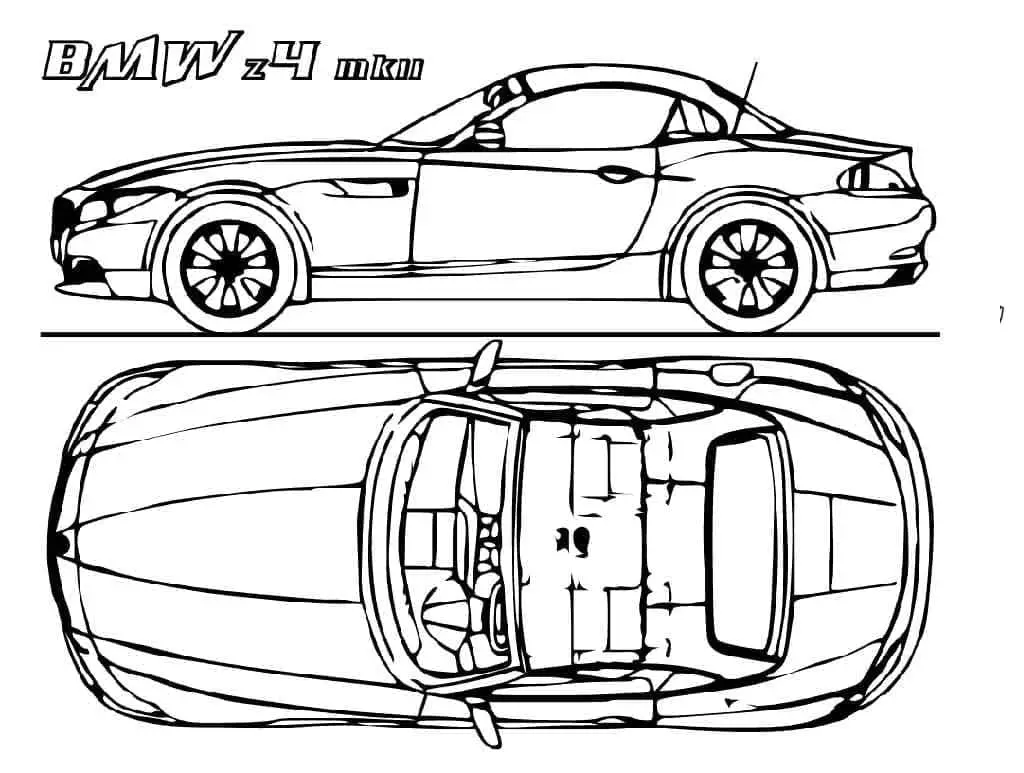 Fise de colorat cu Masini BMW de colorat p14