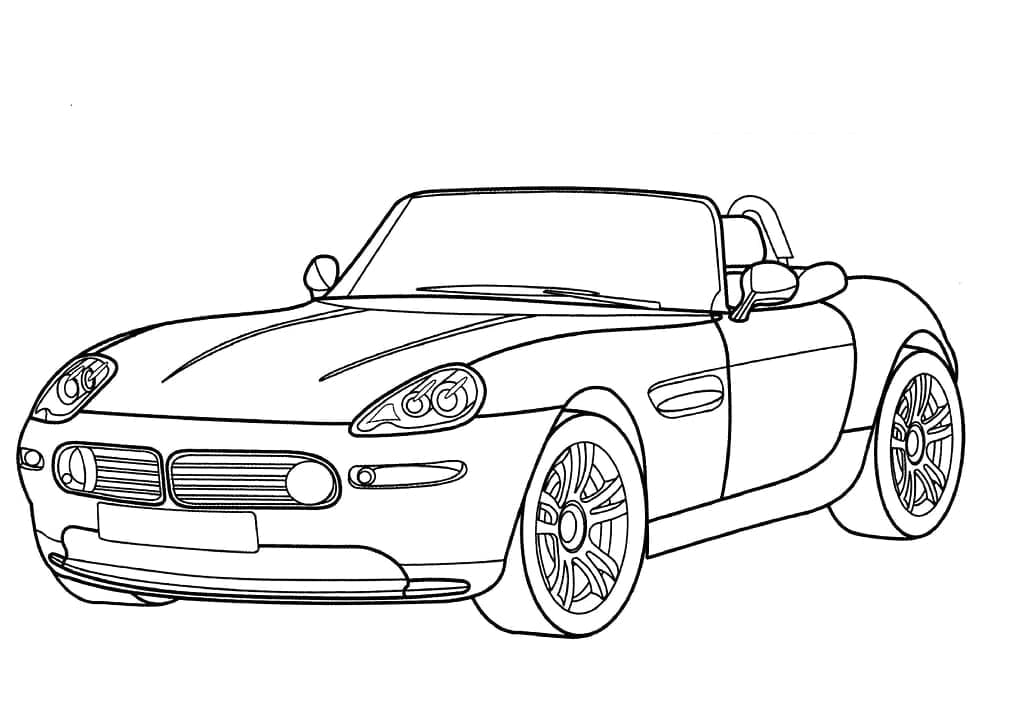 Fise de colorat cu Masini BMW de colorat p15