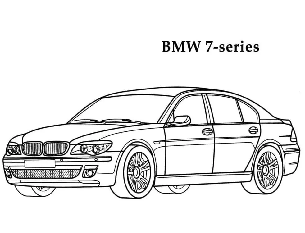 Fise de colorat cu Masini BMW de colorat p16