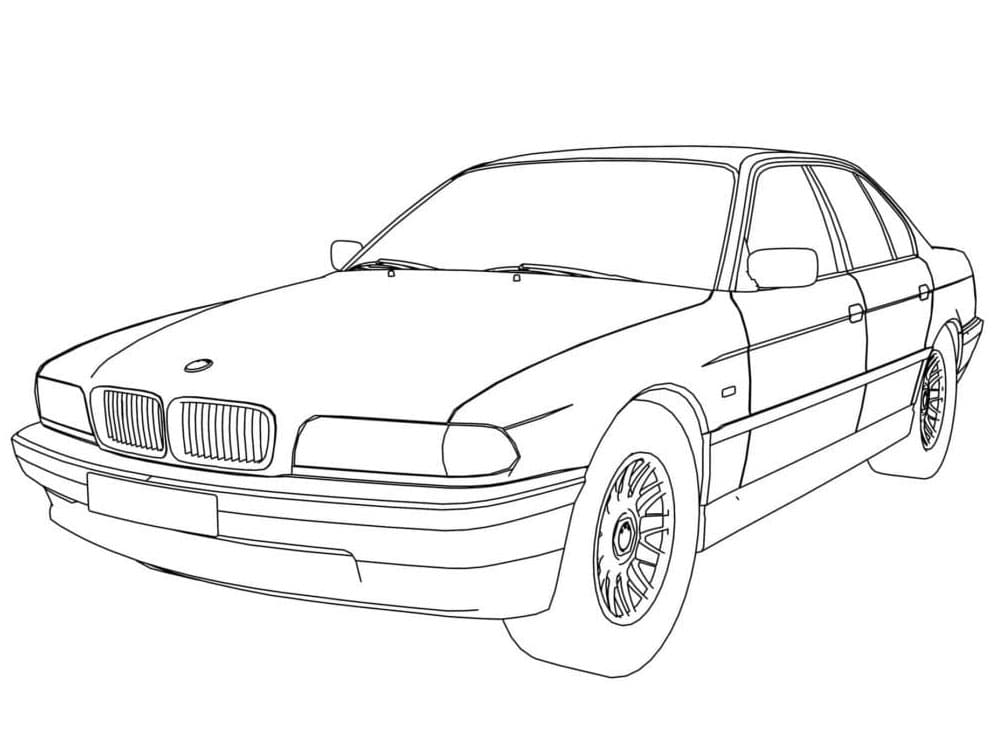 Fise de colorat cu Masini BMW de colorat p18