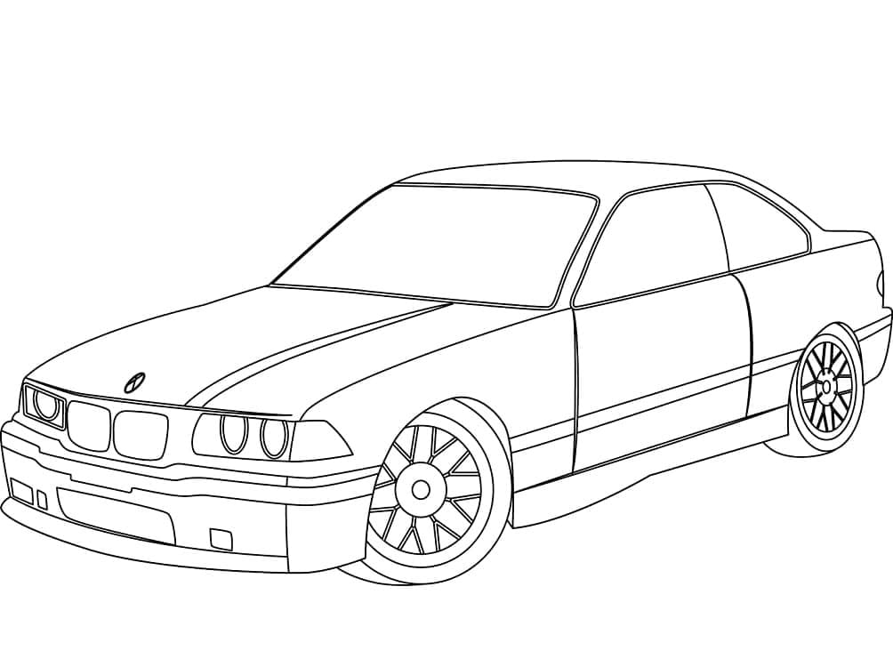 Fise de colorat cu Masini BMW de colorat p21