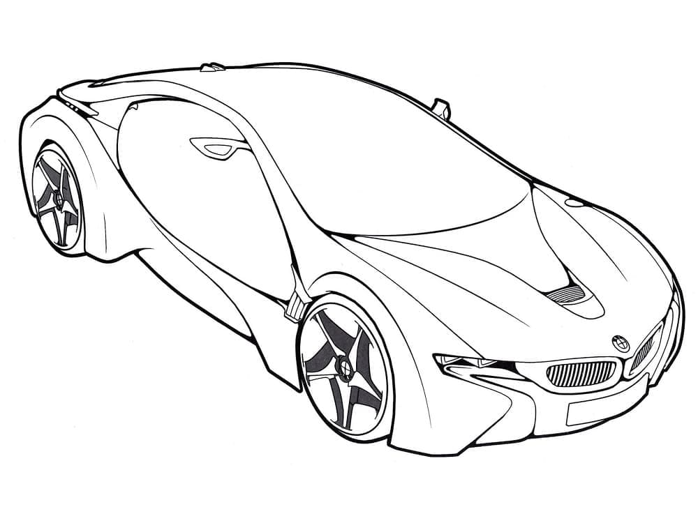 Fise de colorat cu Masini BMW de colorat p22