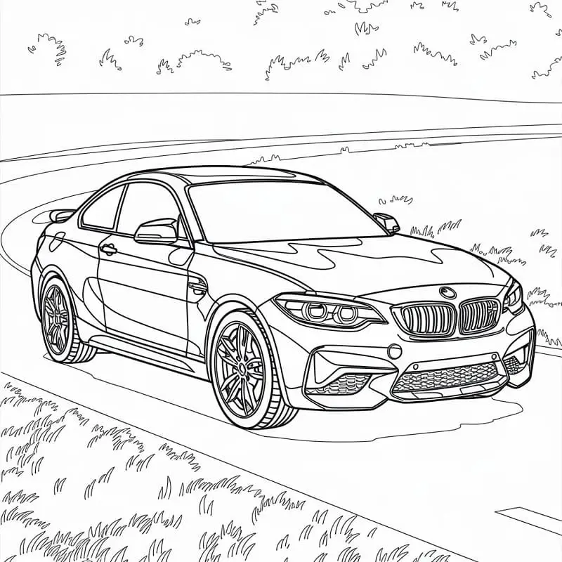 Fise de colorat cu Masini BMW de colorat p27