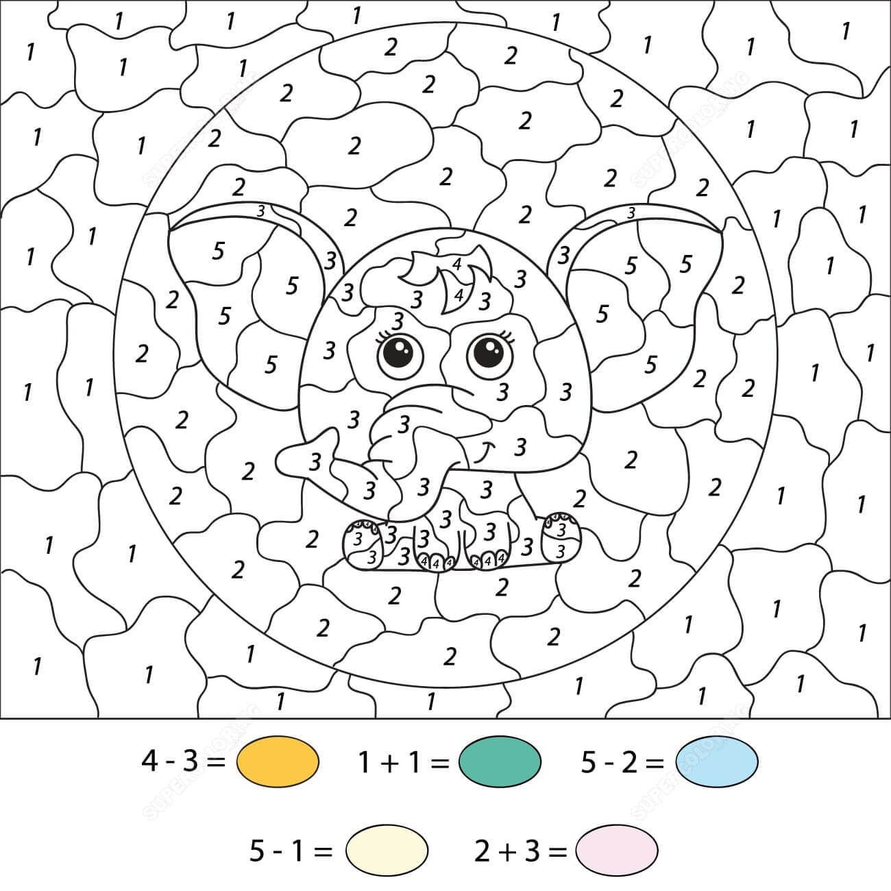 Fise de colorat cu Matematica Distractiva de colorat p03