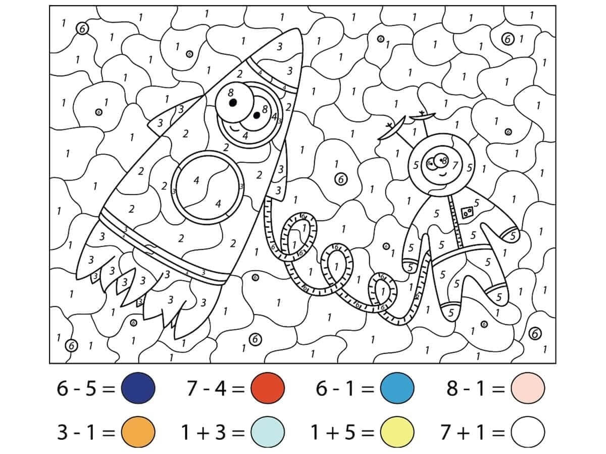 Fise de colorat cu Matematica Distractiva de colorat p04