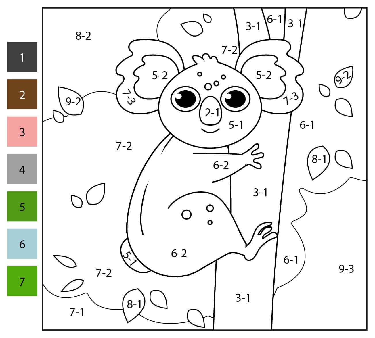 Fise de colorat cu Matematica Distractiva de colorat p05
