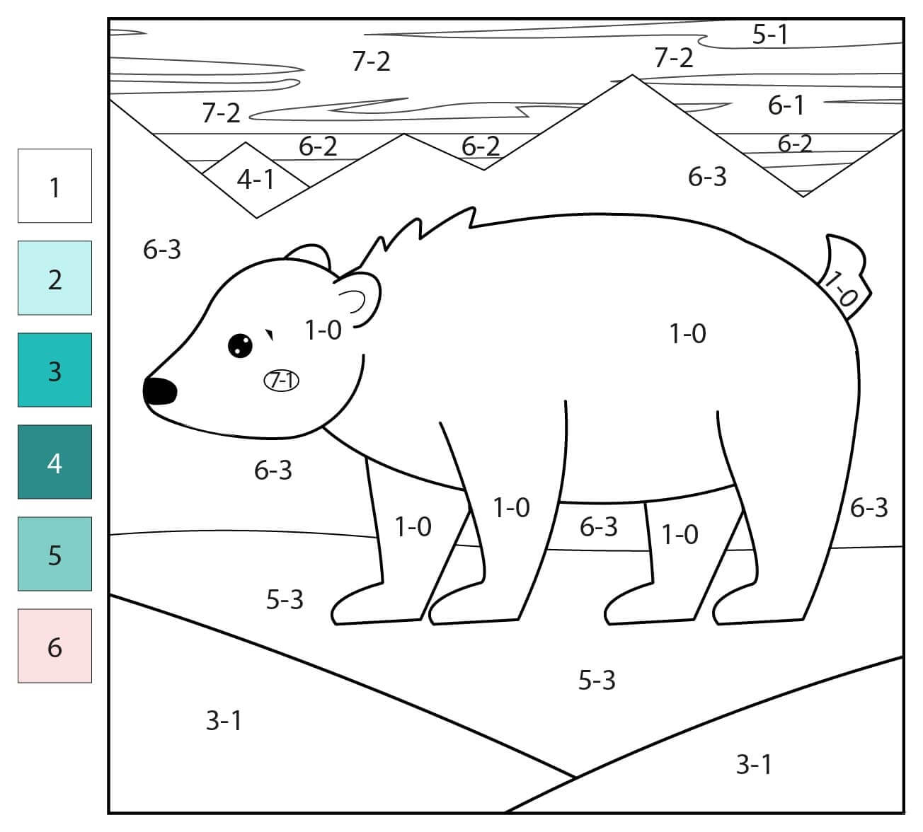 Fise de colorat cu Matematica Distractiva de colorat p07
