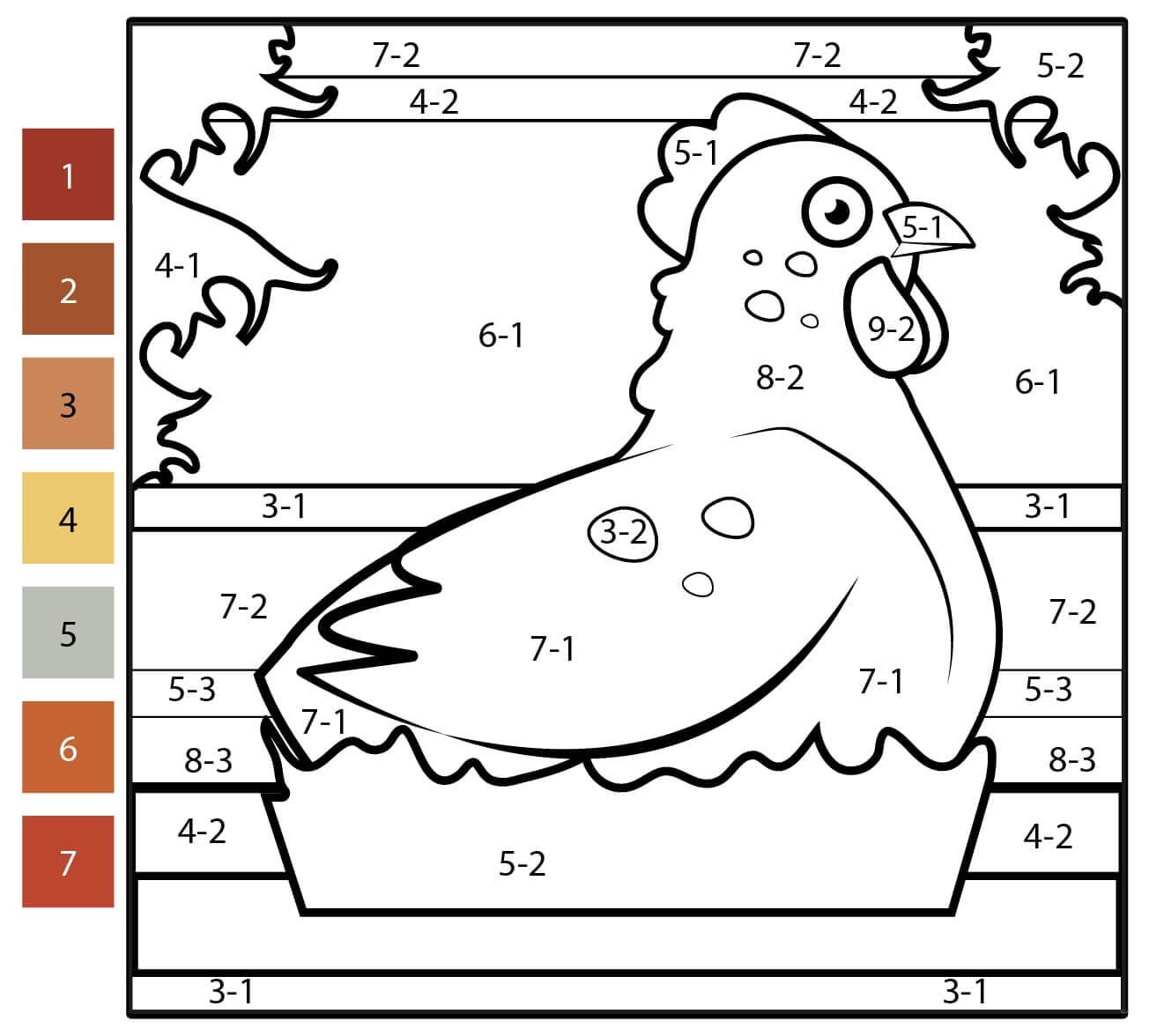 Fise de colorat cu Matematica Distractiva de colorat p08