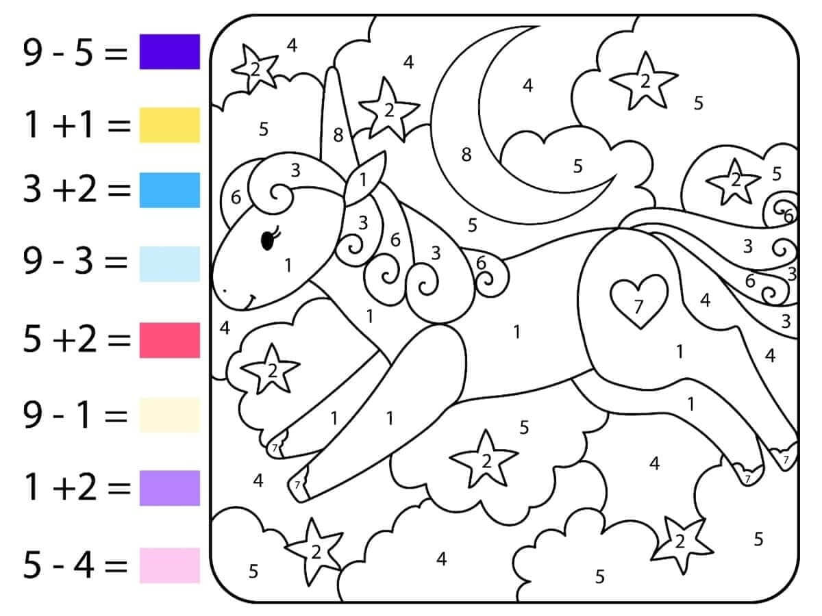 Fise de colorat cu Matematica Distractiva de colorat p09