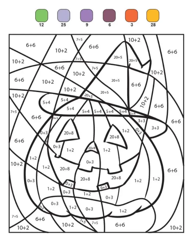 Fise de colorat cu Matematica Distractiva de colorat p15