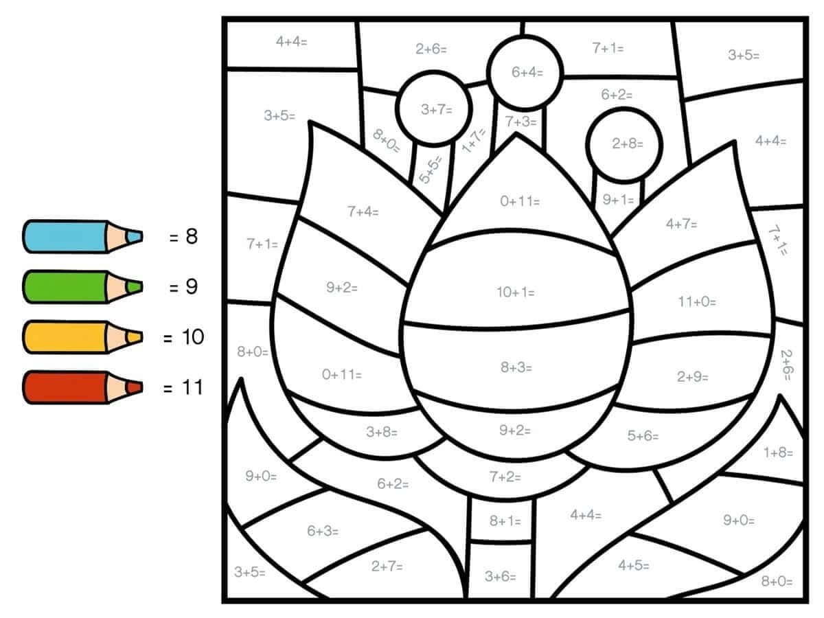 Fise de colorat cu Matematica Distractiva de colorat p18