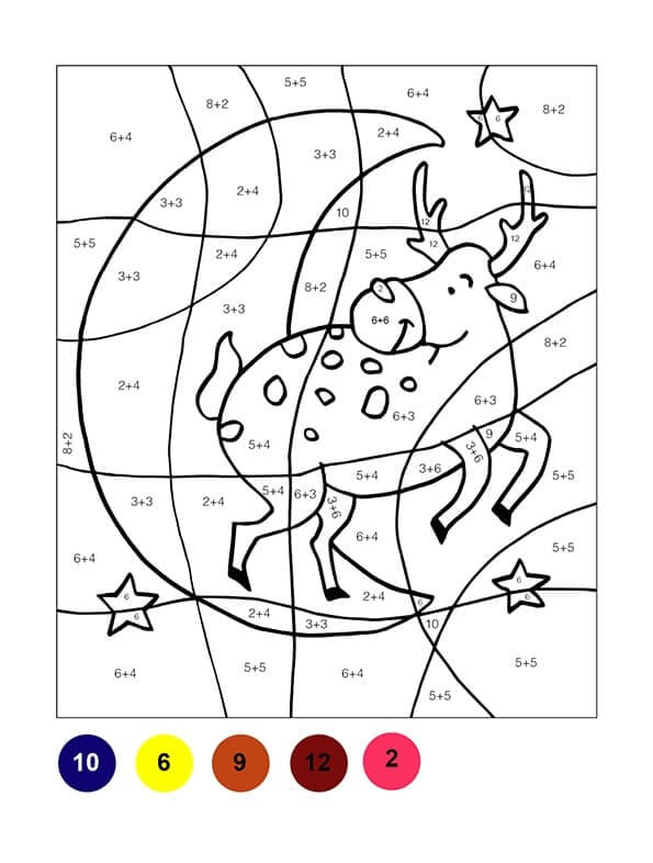 Fise de colorat cu Matematica Distractiva de colorat p24