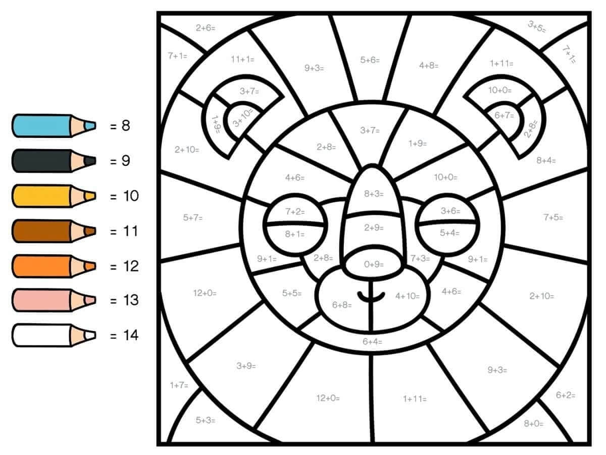 Fise de colorat cu Matematica Distractiva de colorat p30