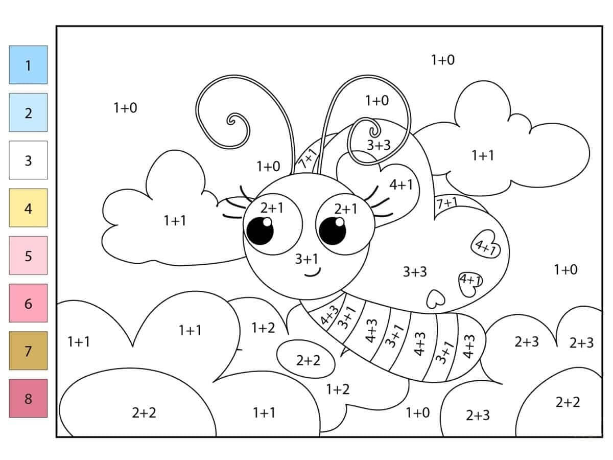 Fise de colorat cu Matematica Distractiva de colorat p31