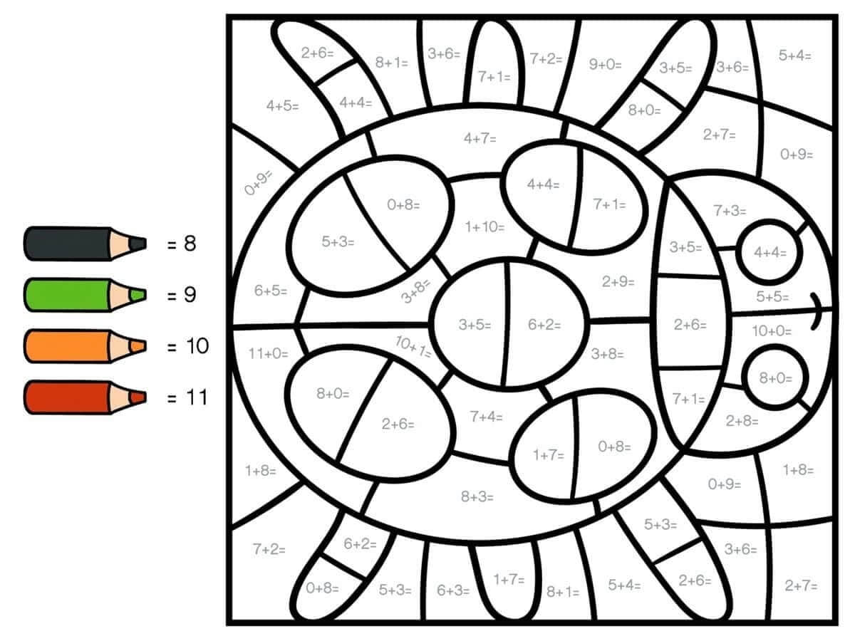 Fise de colorat cu Matematica Distractiva de colorat p32