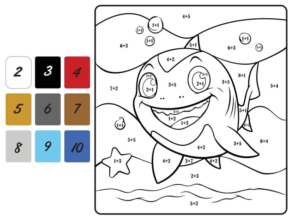 Fise de colorat cu Matematica Distractiva de colorat p34