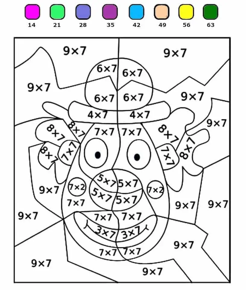 Fise de colorat cu Matematica Distractiva de colorat p36