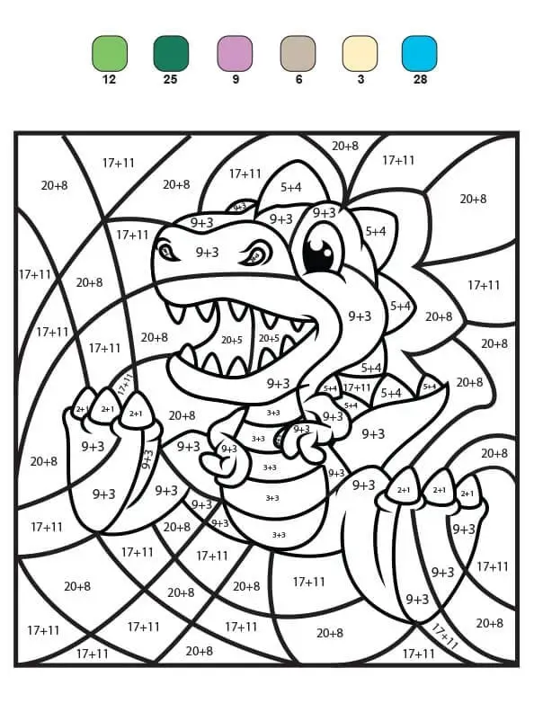 Fise de colorat cu Matematica Distractiva de colorat p40