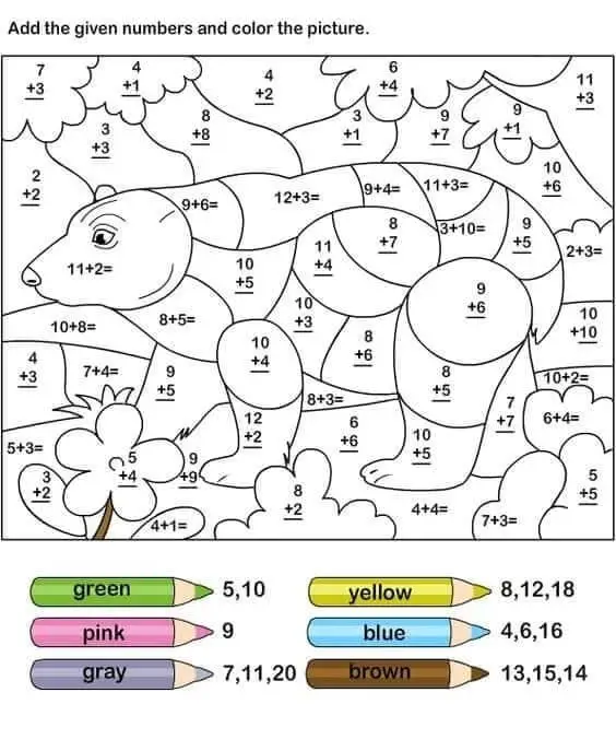 Fise de colorat cu Matematica Distractiva de colorat p41