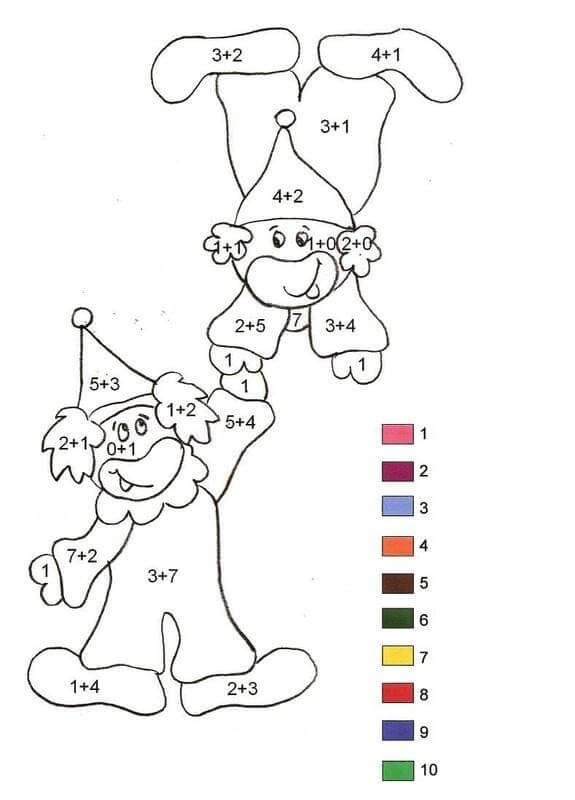 Fise de colorat cu Matematica Distractiva de colorat p43