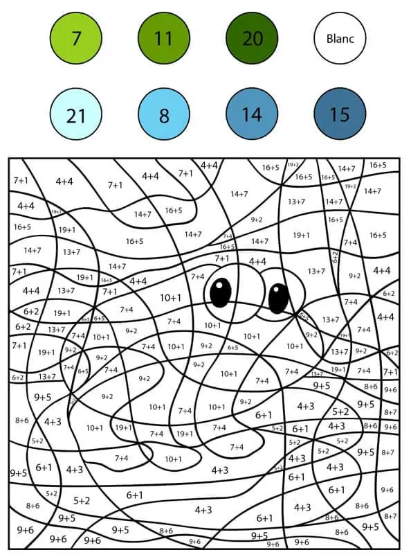 Fise de colorat cu Matematica Distractiva de colorat p46