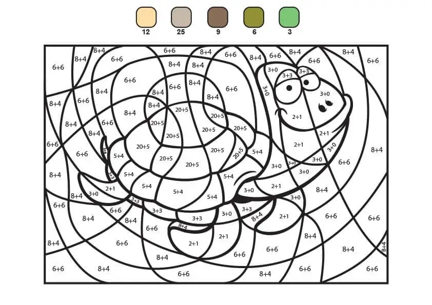 Fise de colorat cu Matematica Distractiva de colorat p48