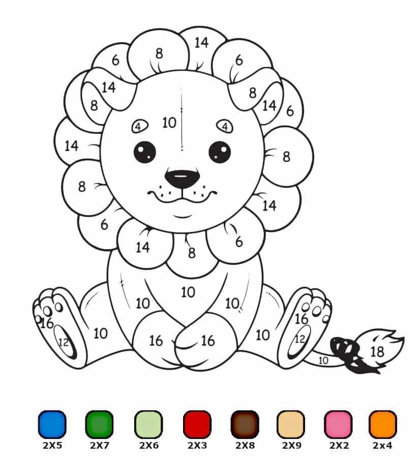 Planse de colorat cu Matematica Distractiva