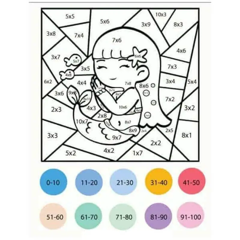 Fise de colorat cu Matematica Distractiva de colorat p53