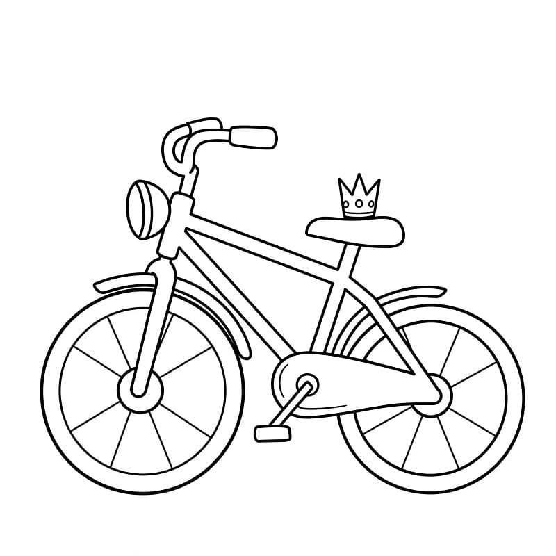 Fise de colorat cu O bicicletă