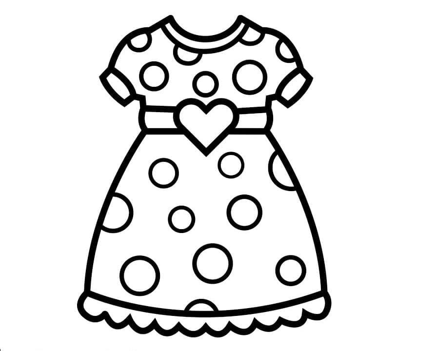 Fise de colorat cu O rochie