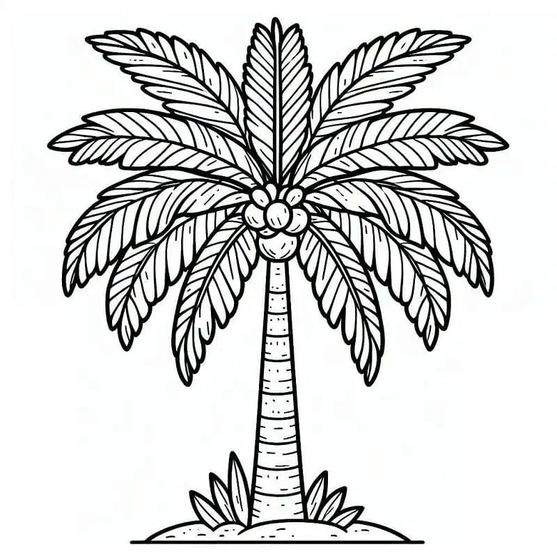 Fise de colorat cu Palmieri de colorat p38