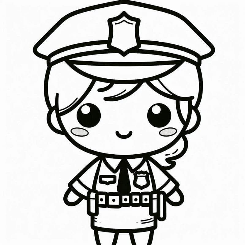 Fise de colorat cu Politisti de colorat p08