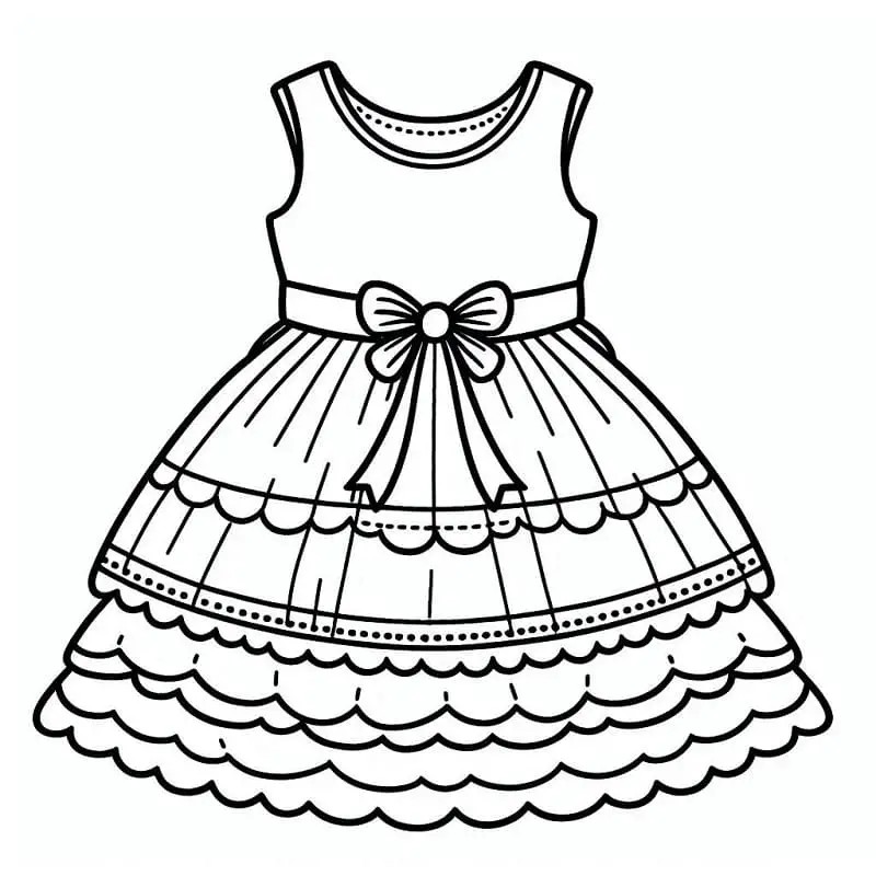 Fise de colorat cu Rochii de colorat p02