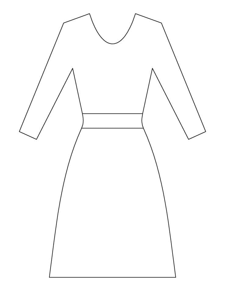 Fise de colorat cu Rochii de colorat p03