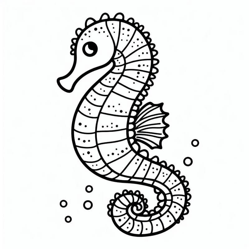Fise de colorat cu Caluti de Mare de colorat p31